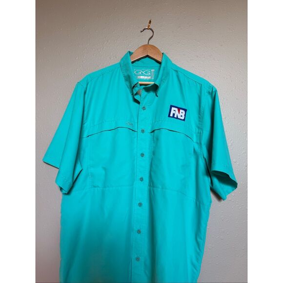 “GameGuard FNB Logo Teal Short Sleeve Fishing/Outdoor Shirt”SZ XL - Picture 1 of 12